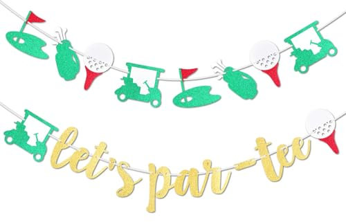 Let's Partee-Banner, Themenparty-Dekorationen Golf-Geburtstagsbanner Golf-Themenparty-Dekorationen Golf-Partyzubehör für Party-Foto-Requisiten Ruhestand für Golfliebhaber