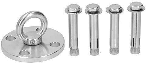 FLEXMAN Ceiling Hooks, 3.7X2.4in 304 Stainless Steel Ceiling Bracket, Swing Sandbag Fixing Hook with Round Bottom for Hanging Outdoor Swings, Hanging Chairs
