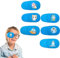 RGKY 6 Pièces Cache Oeil Enfants,Réutilisables en Tissu Non Tissé Cartoon Cache-œil Couvre Lunettes Eye Patches pour Garçon - Bleu,pour œil droit