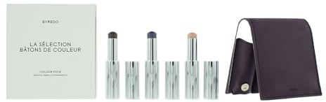 Byredo Pflaume 3er-Set + Ledertasche: Solar Flare, Flower Play, Kumato Face Stic