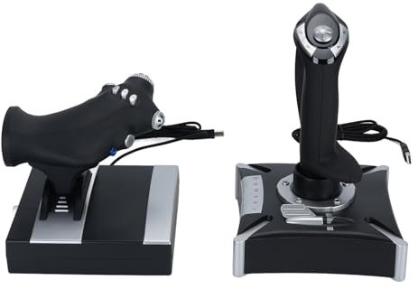 Fockety Flight Stick, Flugsimulator-Controller mit Vibrationsfunktion, Doppel-Stick-Steuerung, Genauigkeitskontrolle, Flugsteuerungssystem Im Saugnapf-Design für Serie X S Wins 7 8 10 11