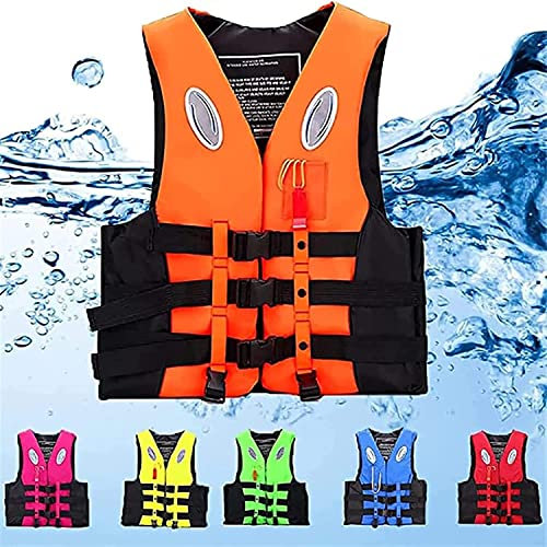 Giubbotto Di Salvataggio Per Paddle Board Per Adulti, Giubbotto Salvagente Regolabile Con Fischietto E Striscia Riflettente Per Kayak Canottaggio Surf Sport Acquatici (Arancione, S)
