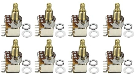 FLEOR 8 x B250K Push-Push-Potentiometer, Audio-Kegeltopf, langer geteilter Kupferschaft für E-Gitarre, Bass, Lautstärke-/Tonregler