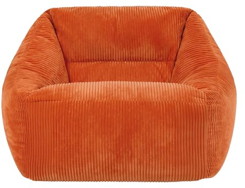 Icon Natalia Sitzsack Sessel für Erwachsene mit Füllung, Orange
