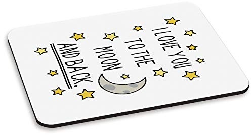 Gift Base I Love You To The Moon And Back PC Computer Mouse Mat Pad