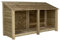 Arbor Garden Solutions Wooden log store 4ft (W-227cm, H-126cm, D-88cm) (Without kindling shelf, Natural (Light green))