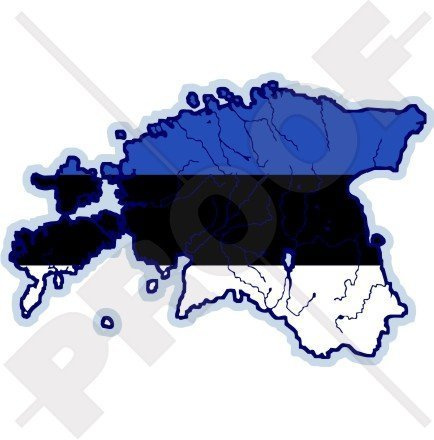Estland Estnisch Karte Flagge, ESTLAND EESTI 115mm Auto & Motorrad Aufkleber, Vinyl Sticker
