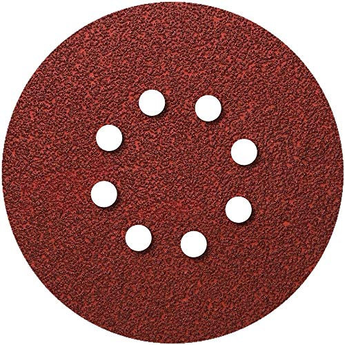 50x Klettscheiben Ø 125mm 8 Loch Körnung 120 Klett Schleifpapier Exzenterschleifer Schleifscheiben Klettschleifscheiben Klettbefestigung z.B. für AEG, Black&Decker, Bosch, Einhell, Kress