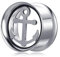 BlackAmazement Flesh Tunnel Plug Inlay Piercing 316L Edelstahl Anker Marine Seefahrer Silber Damen Herren (16 mm - 1 Stück)