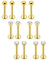 Mayhoop 12er 16G 1.2mm Knorpel Tragus Helix Piercing Chirurgenstahl CZ Kugel Lippenpiercing Labret Stecker 3 Stil 8mm Gold