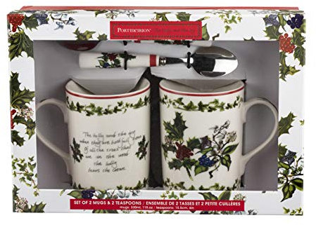 Portmeirion The Holly & The Ivy Mug and Teaspoon Set