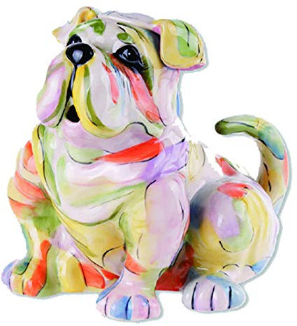 Blue Sky Clayworks Blue Sky Ceramic Bulldog Teapot, Multicolor