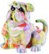 Blue Sky Clayworks Blue Sky Ceramic Bulldog Teapot, Multicolor