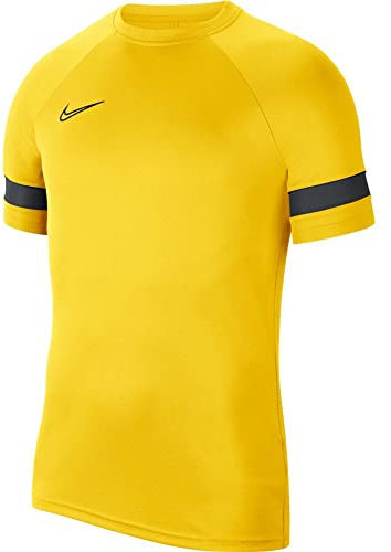 Nike Men's Academy 21 Training Top T-Shirt, Mens, T-Shirt, CW6101-719, Tour Yellow/Black/Anthracite/Black, XL
