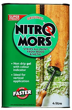 Nitromors Original Paint Stripper, Varnish & Lacquer Remover, for Wood, Metal & Concrete, 4 L