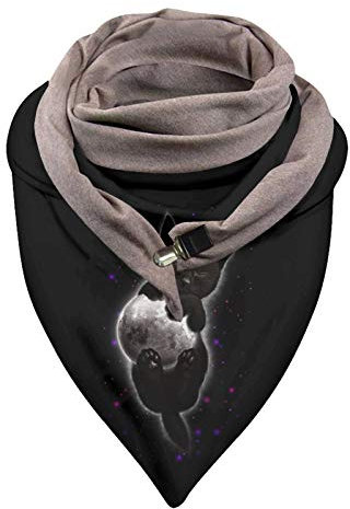 Generic Winterschal Damen Mit Knöpfen Weich Blumen Kuschelig Dreieck Baumwollschal Deckel Warm Vintage Knopf XXL Dreieckstuch Knopfschal Damenschal Poncho, Einheitsgröße