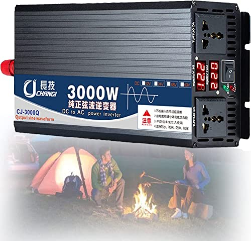 Reiner Sinus Spannungswandler DC 12V 24V 48V 60V 72V auf 220V 230V AC Wechselrichter Spitzenleistung 1600W 2200W 3000W 4000W 5000W 6000W 8000W Stromwandler Converter Power Inverter (60Vto220V,3000W)