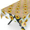ANRO Tischdecke transparent Folie durchsichtige Wachstuchtischdecke Tischschutz Schutzfolie Tischfolie Bedruckt Motiv 0,15mm Sonnenblumen 350 x 140cm Schnittkante Rund Oval Eckig