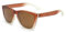 JIM HALO Retro Polarisierte Sonnenbrille Männer Frauen, Vintage Quadrat Schatten für das Fahren Angeln Braun