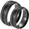 BCughia Freundschaftsringe Frauen, Paarringe Schwarz Edelstahl Ringe Schwarz Gebürsteter Ring 8mm Damengröße 54(17.2), Herrengröße 65(20.7)