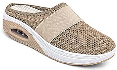 ALMAK Zapatillas Informales con cojín de Aire, Sandalias de Malla Transpirable para Caminar, Zapatos ortopédicos para Mujer, Zuecos Informales Antideslizantes