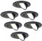 Ledvion - 6X LED Einbaustrahler, Schwarz, Dimmbar, 5W, IP65, CCT, COB, Ø75mm, 5 Jahre Garantie