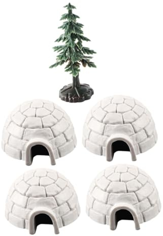 CIMAXIC 1 Satz Iglu-Ornamente Polartierspielzeug weihnachtsdeko Weihnachten deko -Fotoornament Mini-Weihnachtsbäume Sandkasten Statue Requisiten Weihnachtsbaum Kind Versteck