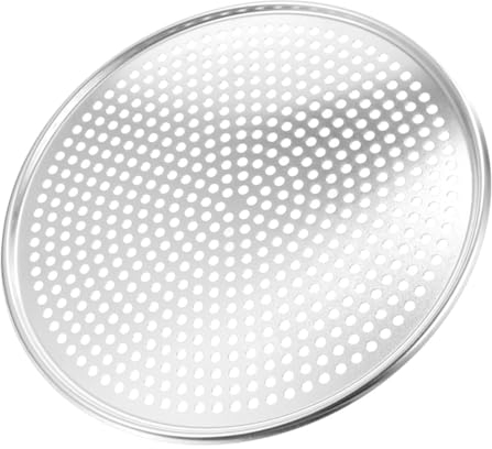 Pizzapfanne rundes backblech pizza backblech pancakes pfanne pancakepfanne Pizzaofenblech wiederverwendbare Backform mit Löchern Pizzateller Aluminiumlegierung Zubehör Backgeschirr