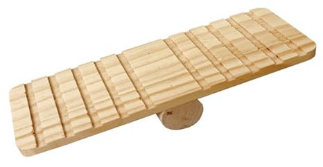 Yooghuge Natürliche Holzbrücke Wippe für Kleintiere, Mausbrücke, Hamster, Kaninchen, Hängematte, Käfig, Kletterplattform, Zubehör, Hamsterspielzeug