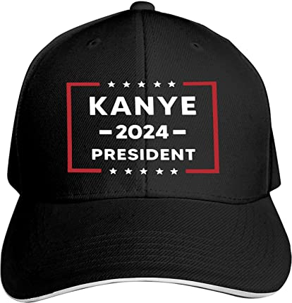 Baseball Cap Kanye 2024 Präsident Kanye 2024 Baseballkappe Einheitsgröße Trucker Hut Klassisch Golf Caps Für Reisen Outdoor Running