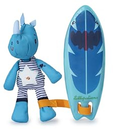 Lilliputiens - Magischer Surfer Marius - Interaktives Spielzeug fürs Baden mit Farbwechsel - Zeichnungen erscheinen im Wasser - Lustige und spielerische Figur - Ab 2 Jahren - Wasser-/Badspiele - 83541