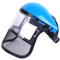 Milageto Forsthelm, Schutzhelm Metallgewebe Heavy Duty Mesh, Gesichtsschutz mit für Gartenschere Freischneider Mäher Forstwirtschaft, Blau