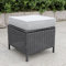Calma Lux® Poly Rattan Hocker 2 stück mit Kissen Gartenhocker Sitzhocker Fußhocker Rattanhocker Balkon Sitzhocker Gartenmöbel 40x40x40cm ‎ (Schwarz)