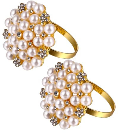 Garneck Dekorative Serviettenschnallen Mit Diamanten Versilberte Serviettenhalter Für Geschirr 6 Stück