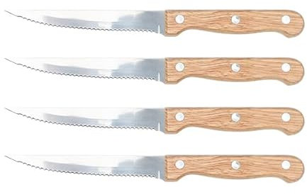 Steakmesser 4 - er Set in Holzoptik