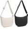 Miss Lulu Damen BK+S2415 BG Schultertasche, Schwarz+beige