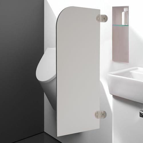 DCSYOG Urinal Trennwand, WC Schamwand Wandmontage Urinaltrennwand Pissoir Urinalwand WC Sichtschutz Urinal Wand 90x40cm (Weiß)