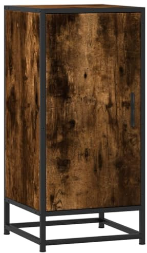 vidaXL Sideboard Räuchereiche 35,5x35x76 cm Holzwerkstoff und Metall
