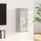 ShGaxin Hängeschrank, Speiseschrank, Modularschrank, Hängeschrank, Besenschrank, Mehrzweckschränke, Beistellmöbel, Sperrholz, Betongrau, 35 x 34 x 90 cm