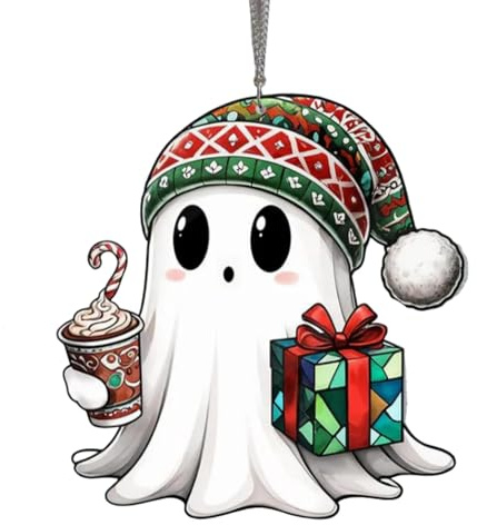 Weihnachten Wanddekoration Panda Geist Acryl Einzigartige Weihnachtsbaum Ornamente Weihnachtsdekorationen Einzigartiger Weihnachten Gruselig Geist Fensteranhänger