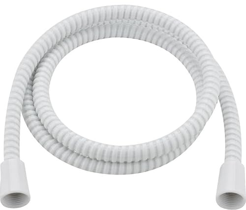 White PVC Shower Hose 1.5m, Colour White, 1 in Pack