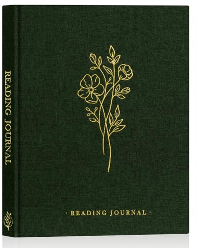 Lanpn Lesetagebuch & Buchjournal, Leinen Reading Book Journal Tagebuch für Erwachsene Buchliebhaber Buch Club Lesen Notizbuch Bücher Journal Tracker Buch Tagebücher zum Organisieren Bücher, Grün