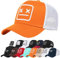 Enwokran Baseballkappe Herren Quirky Bizarre Stickerei Hüte Unisex Hip Hop Trucker Caps Verstellbare Netzrückseite UV-Schutz Sport Reisen Draußen Sonnenschutz Hüte Baseball Cap (Orange)