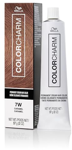 COLORCHARM Permanent Cream Hair Color, 7W Caramel, 2 oz.
