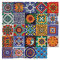Kopinma 24 Pcs Fliesenaufkleber Mosaik Wandfliese Aufkleber, 3D Wandaufkleber Fliesen Marokko Selbstklebende Tapete, Wasserdicht Fliesenaufkleber Badezimmer und Küche, 10X10cm
