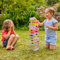 TP Toys Giant Wooden Tumble Tower FSC Certified Classic Tumbling Game with 60 Pastel Blocks & Matching Dice for Family Indoor & Outdoor Fun