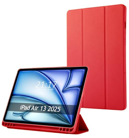 Funda con Tapa Smart para Apple iPad Air 2025 13 (M3) Color Rojo
