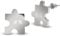 Soul-Cats Edelstahl Ohrstecker Puzzleteil Freundschafts-Schmuck für Damen & Herren Geschenkidee für Partner, Freunde & Familie Silberfarbene Ohrringe 7,5 mm