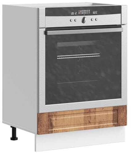 Tomostar Armoire à Four, Meuble pour Four Meuble Bas de Cuisine Porto Vieux Bois Bois d'ingénierie 60x46x81,5 cm