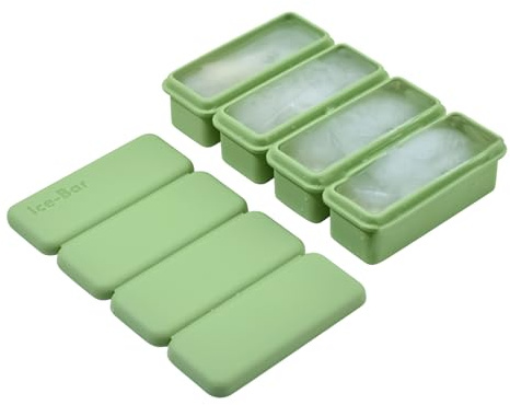 Große Eisformen | Riesenform für Gefrierschrank, Tablett aus Silikon mit 4 Fächern für Kühlwürfel für Spirituosen